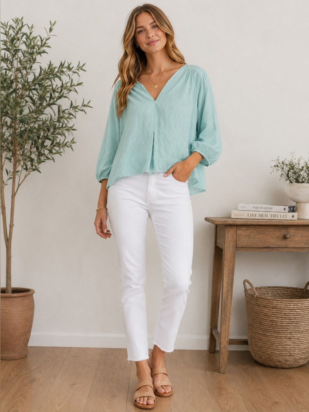 Anthropologie Dolan Alvia peasant top in vintage light size M